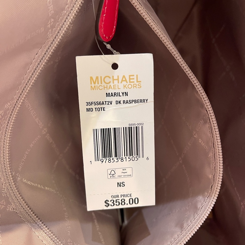MICHAEL KORS Marilyn Medium Signature Logo Tote Bag
Dark Raspberry 
NWT - Picture 15 of 16